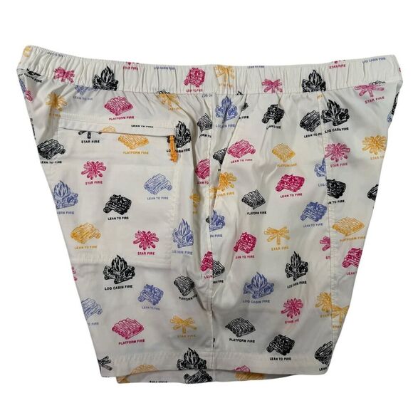 The North Face Mens 2XL White Campfire Print Board Shorts - Picture 5 of 8